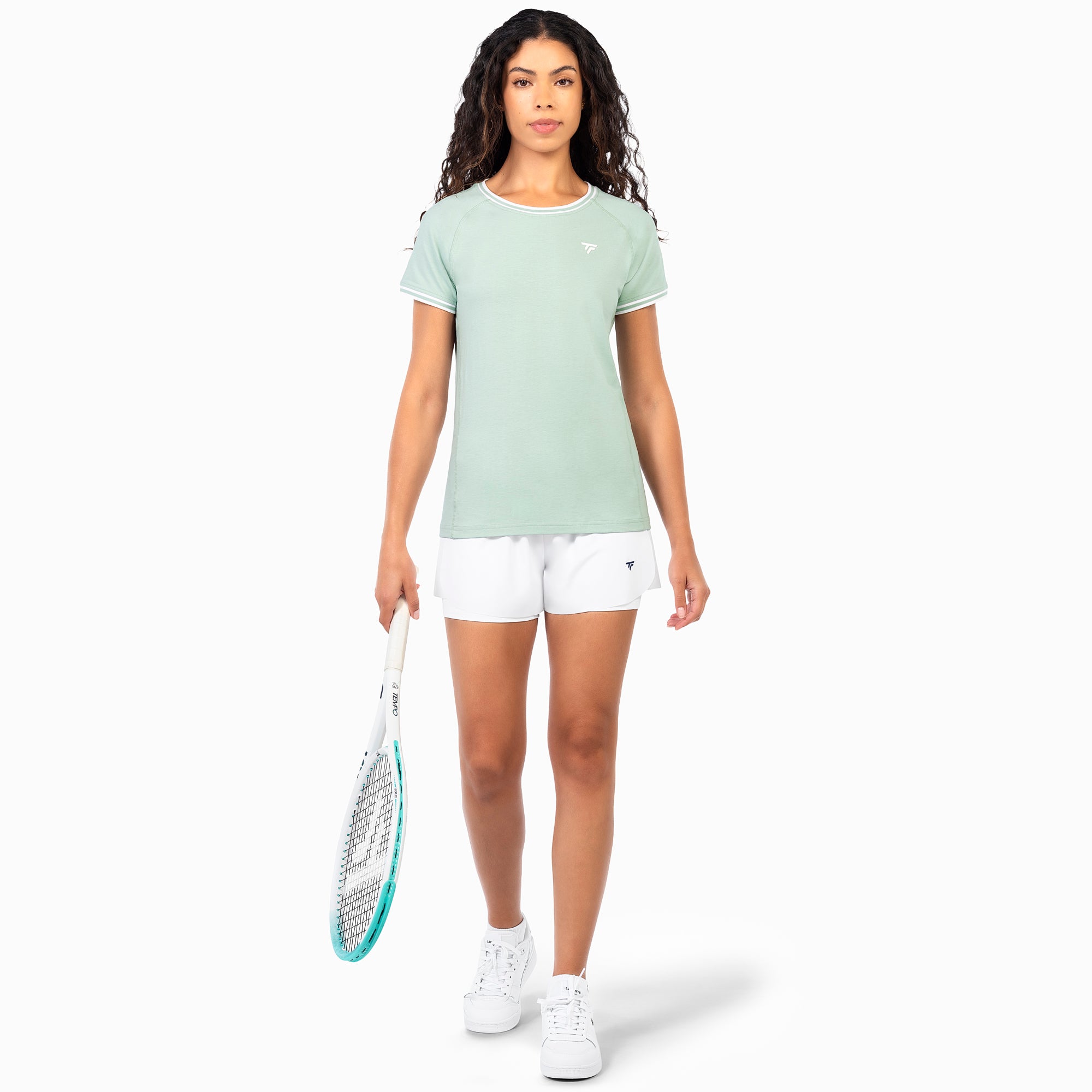 tecnifibre-t-shirt-stretch-tee-sage-femme-damen-tennis-shirt-aus-bio-baumwolle-m image 3