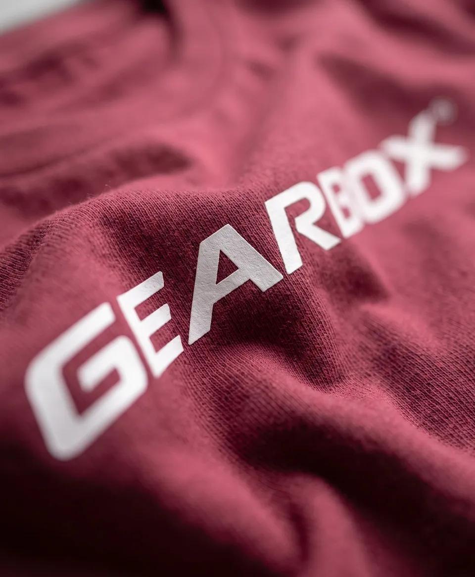 gearbox-gb-og-herren-baumwoll-t-shirt-maroon image 1