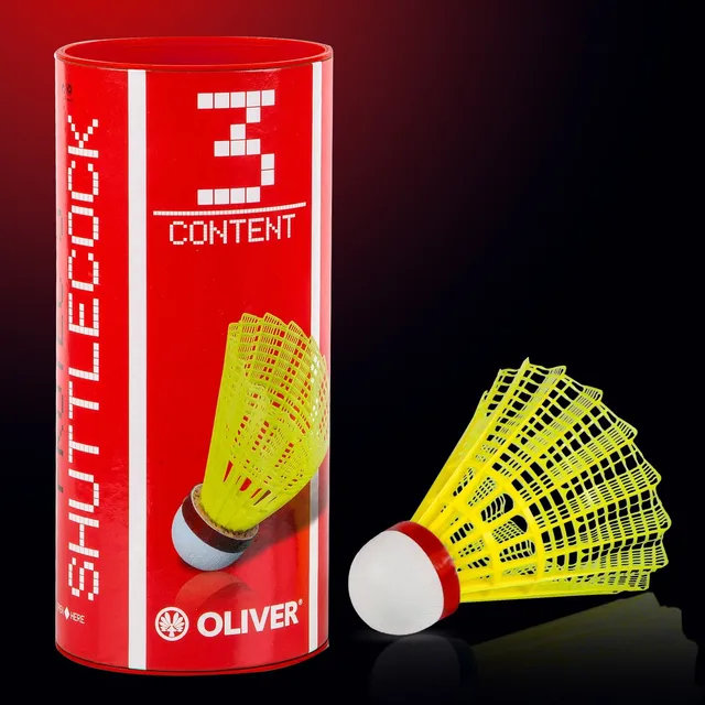 oliver-pro-tec-5-badmintonb-lle-3er-rolle-nylon-rot-speed-10 image 1