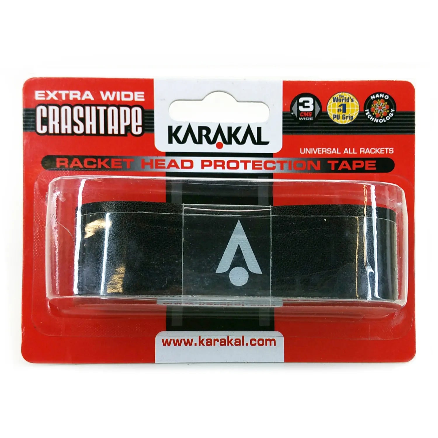 karakal-black-extra-wide-racket-head-protection-tape-3-cm-x-2-4-m-schwarz image 2