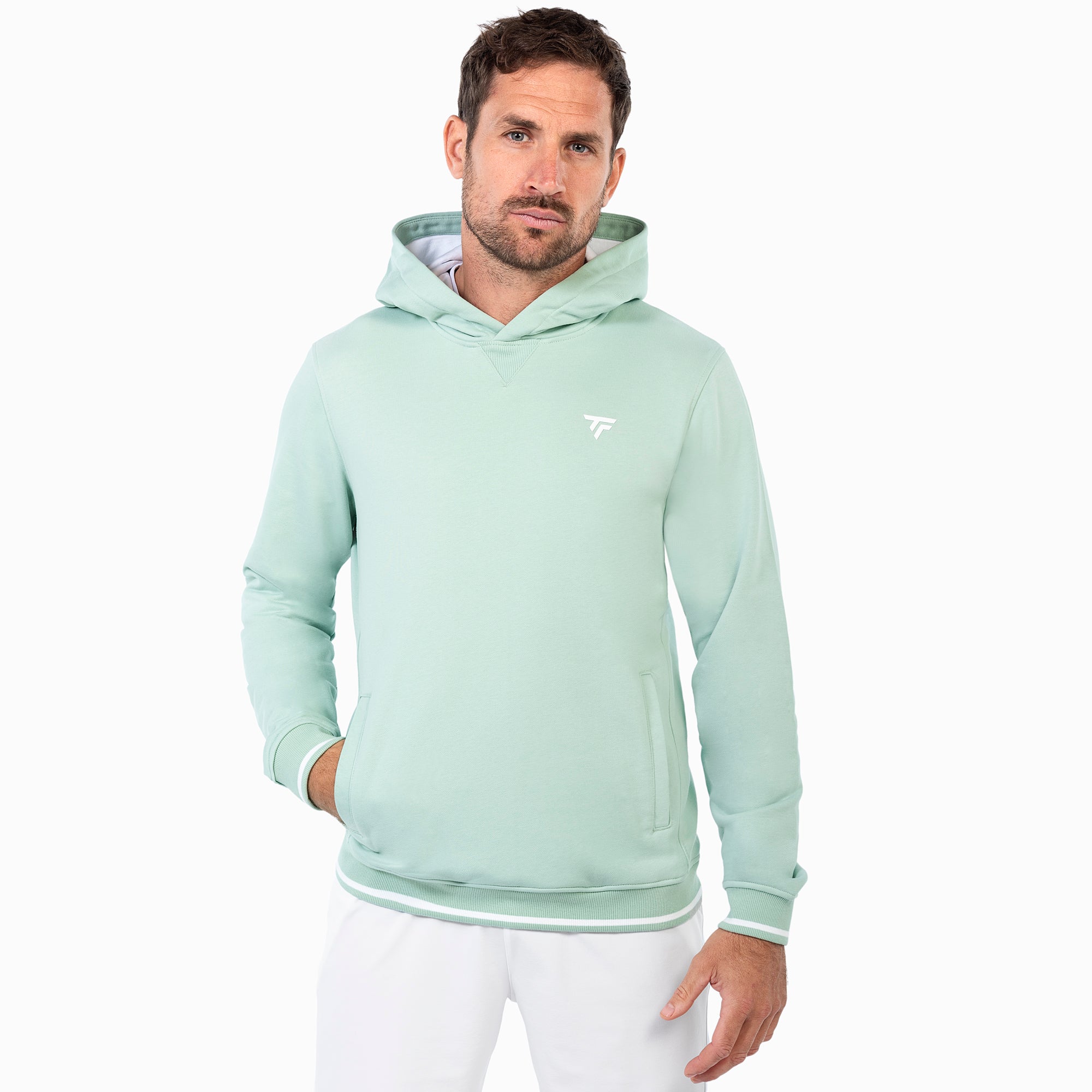 tecnifibre-sweat-terry-hoodie-sage-herren-kapuzenpullover-mit-2-seitentaschen image 3