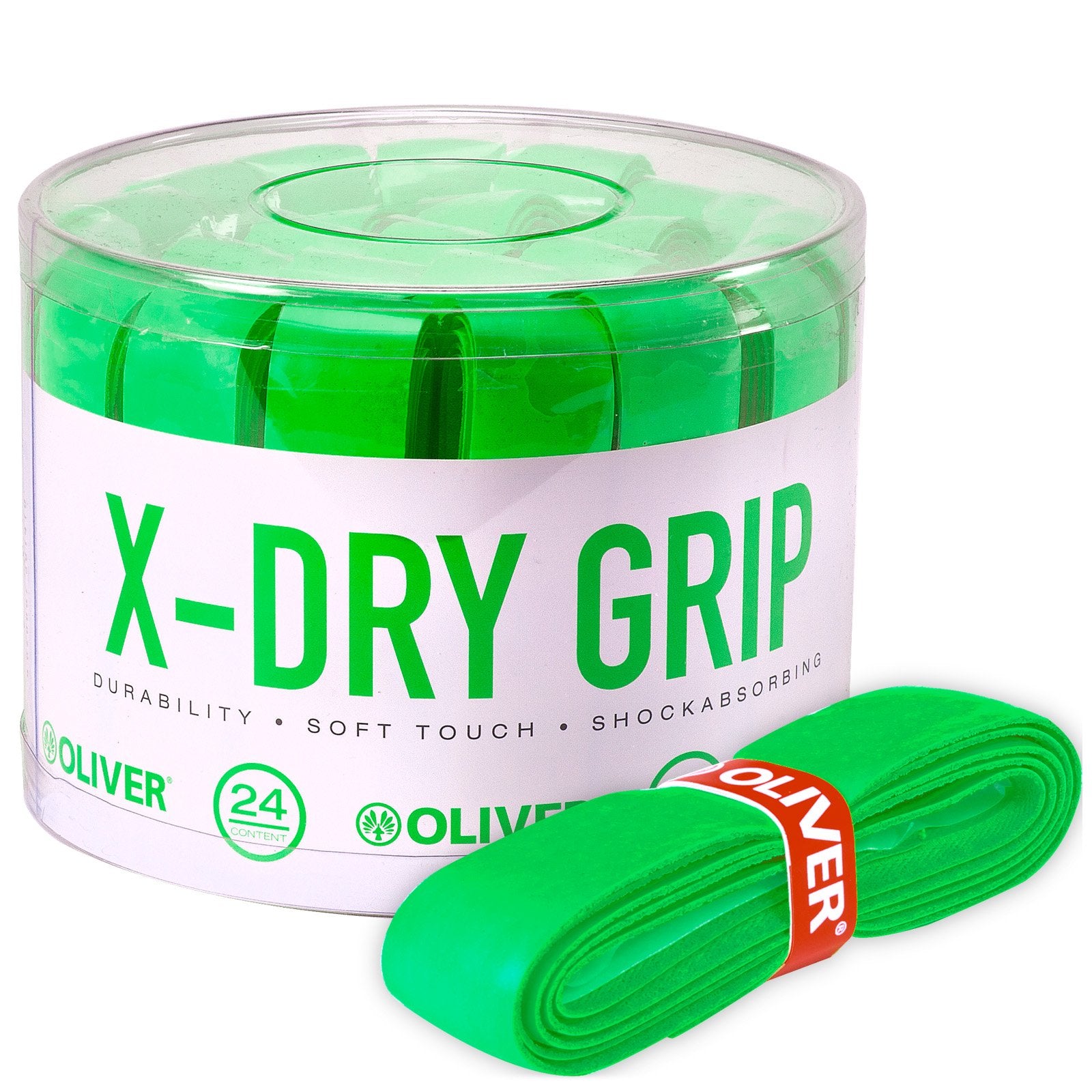 oliver-x-dry-grip-24-box-gr-n-24-griffb-nder-f-r-badminton-und-squashschl-ger image 2