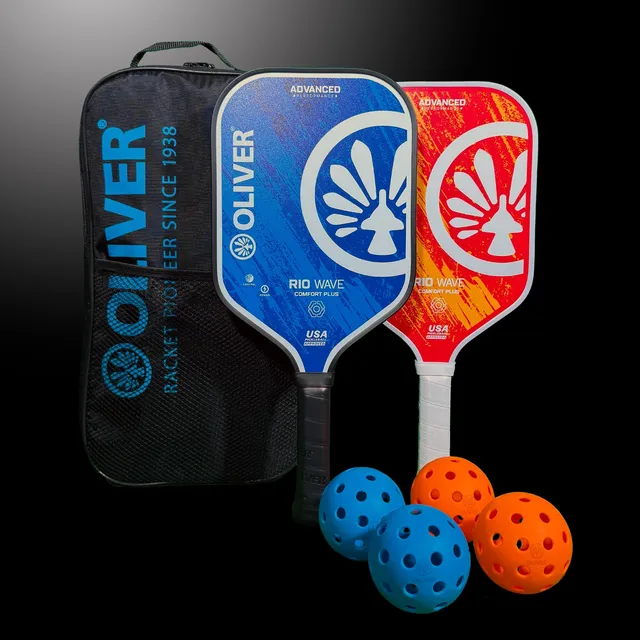 oliver-pickleball-set-2er-set-mit-schl-gern-b-llen-und-tasche image 1