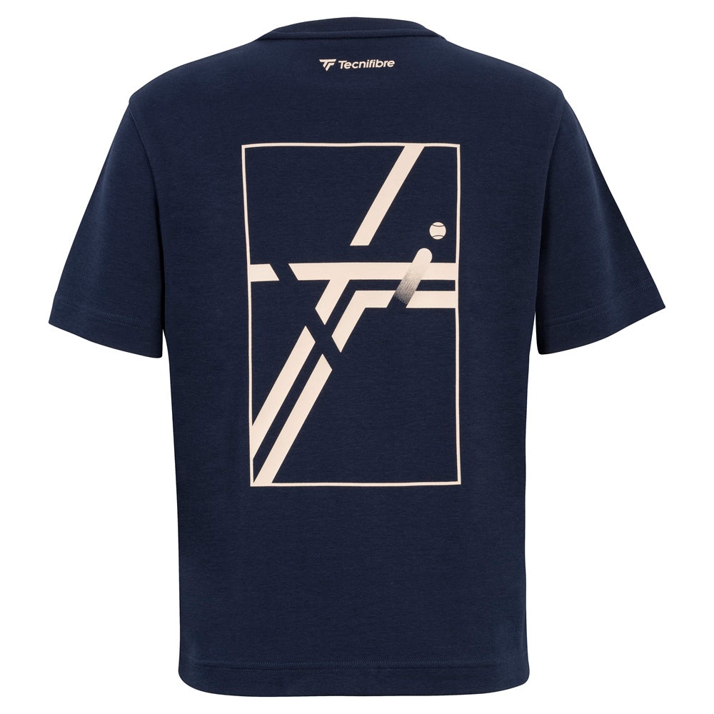 tecnifibre-graphic-tee-femme-marine-oversize-t-shirt-aus-bio-baumwolle image 2