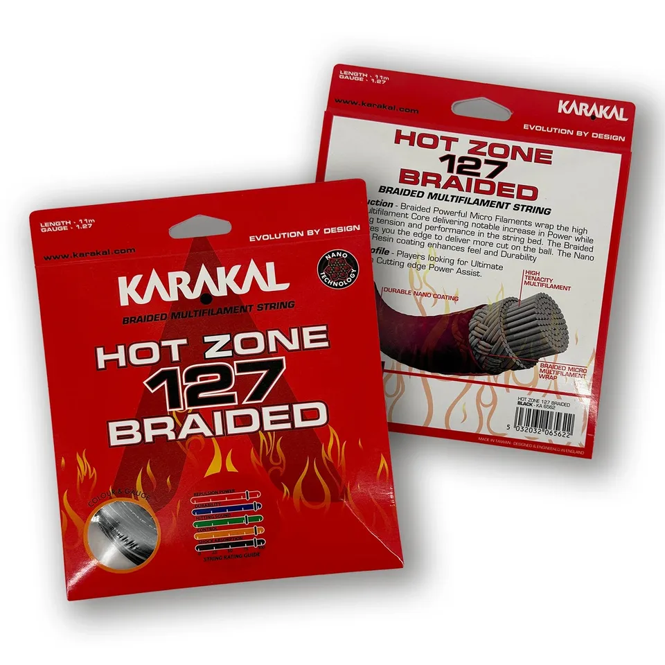 karakal-hot-zone-127-braided-string-multifilament-saite-f-r-squash-racketball image 1
