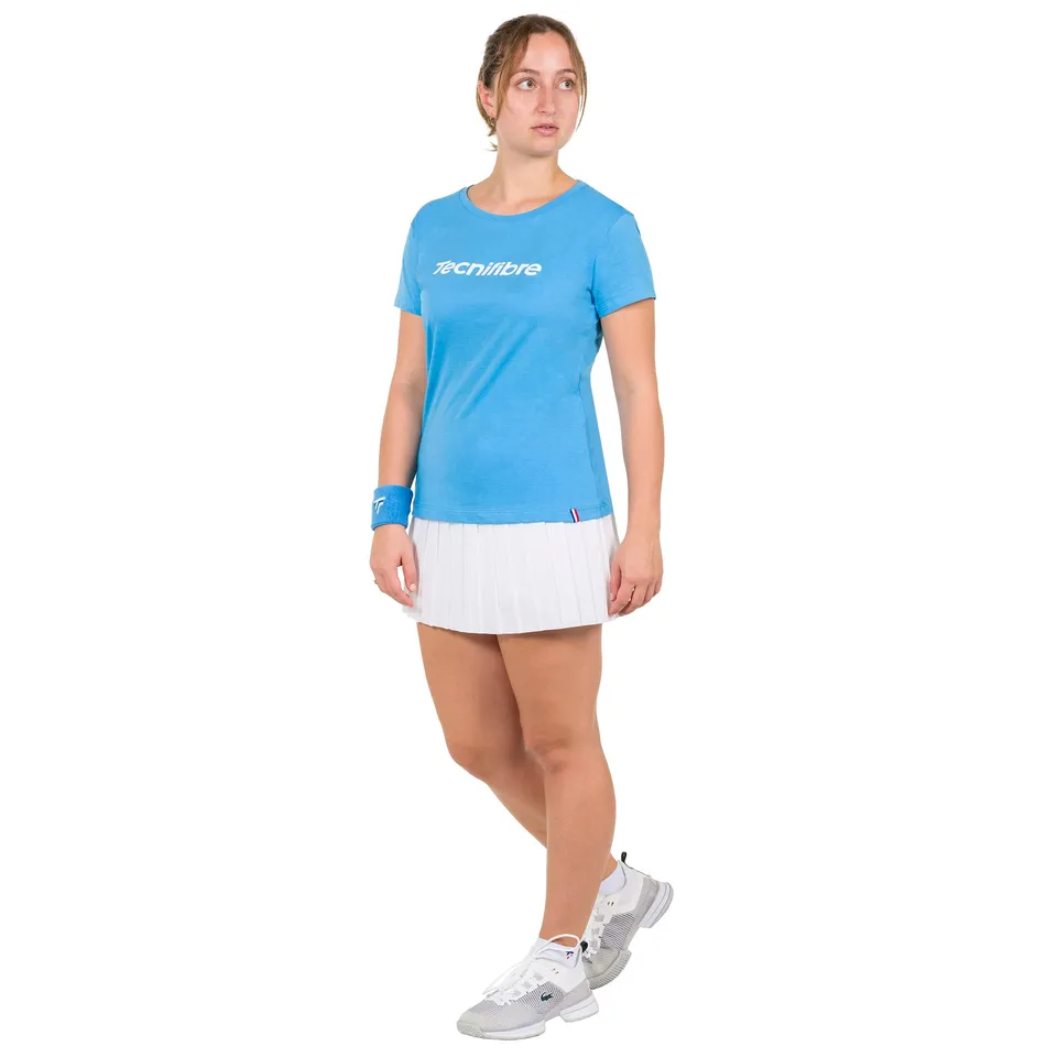 tecnifibre-team-cotton-tee-azur-femme-t-shirt-aus-100-baumwolle-in-azurblau image 1
