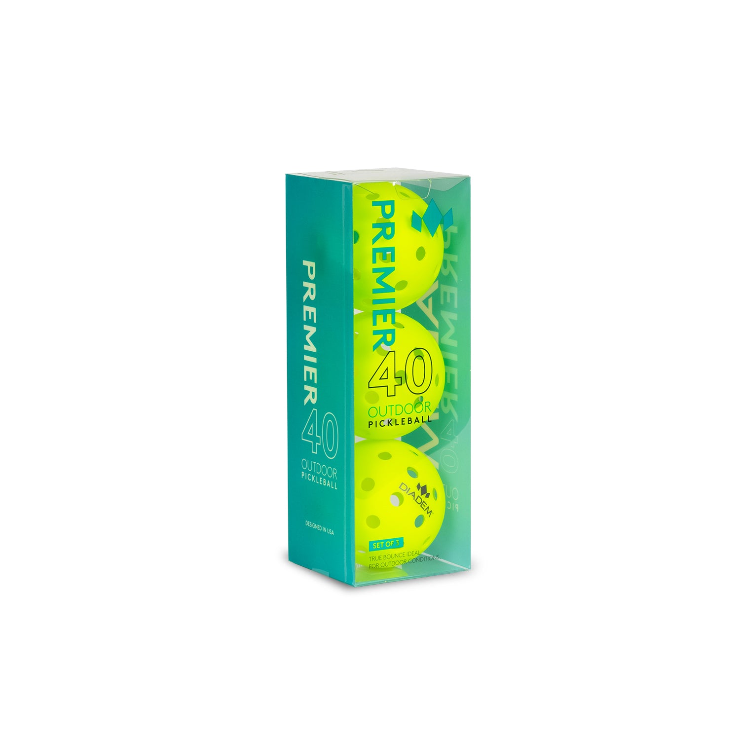 diadem-premier-40-outdoor-pickleball-trainingsball-neon-yellow image 1