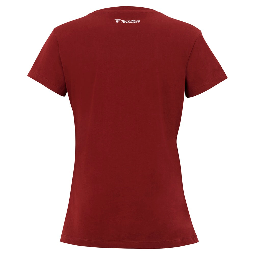 tecnifibre-team-cotton-tee-cardinal-damen-t-shirt-mit-trikolore-band image 3