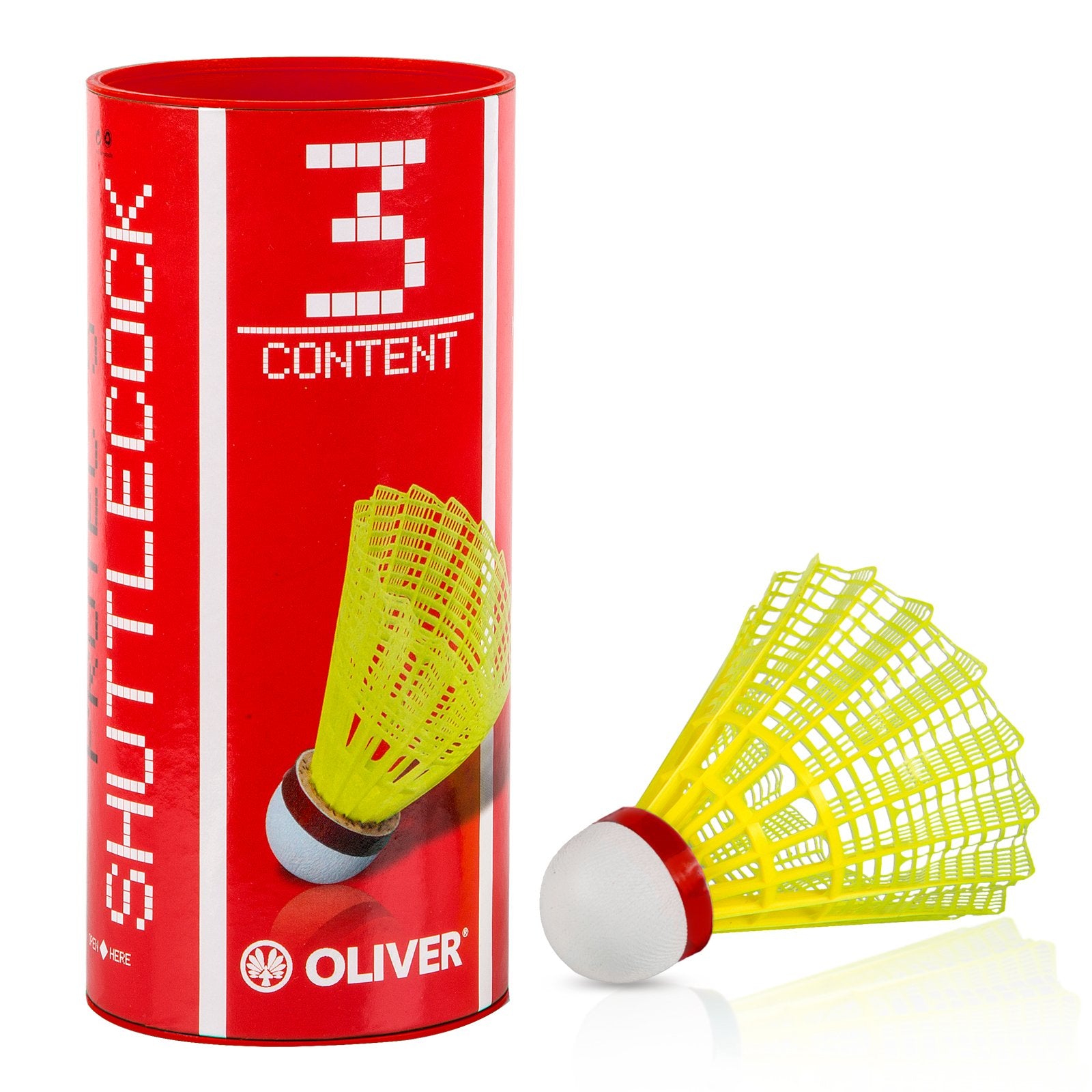 oliver-pro-tec-5-badmintonb-lle-3er-rolle-nylon-rot-speed-10 image 2