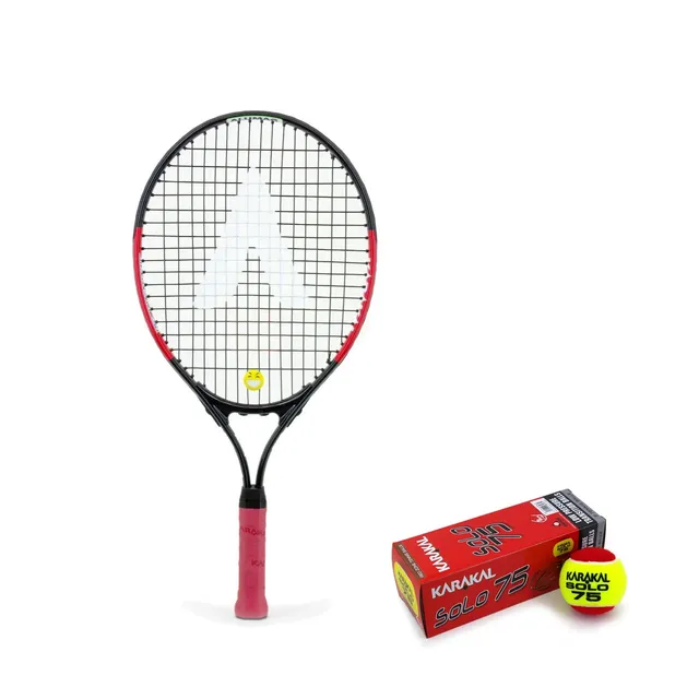 karakal-flash-21-junior-tennisracket-mit-gratis-karakal-solo-tennisb-llen-7050-a image 1