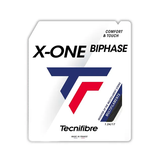 tecnifibre-x-one-biphase-black-tennissaiten-12-meter-power-und-komfort image 1