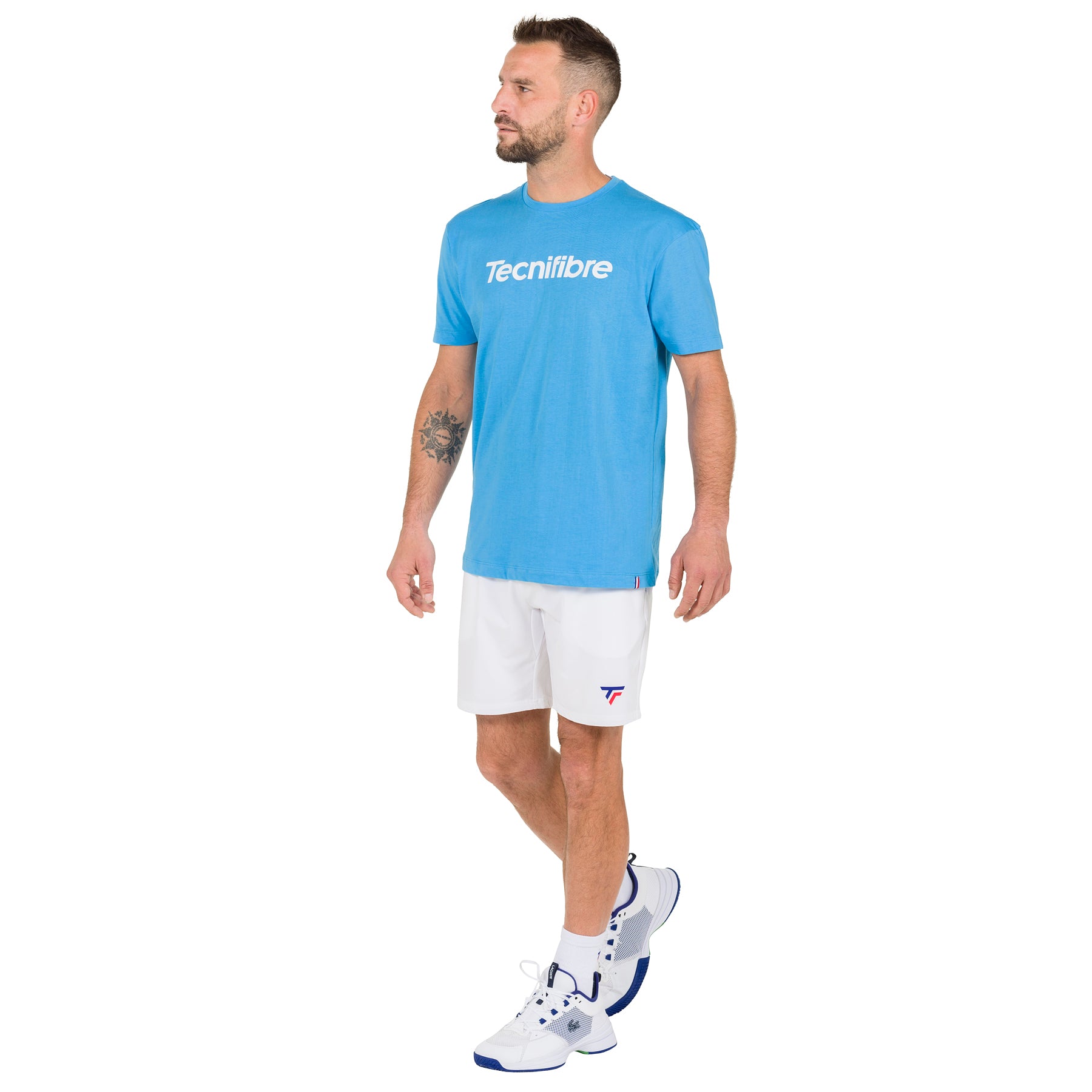 tecnifibre-team-cotton-t-shirt-herren-azur-100-baumwolle image 1