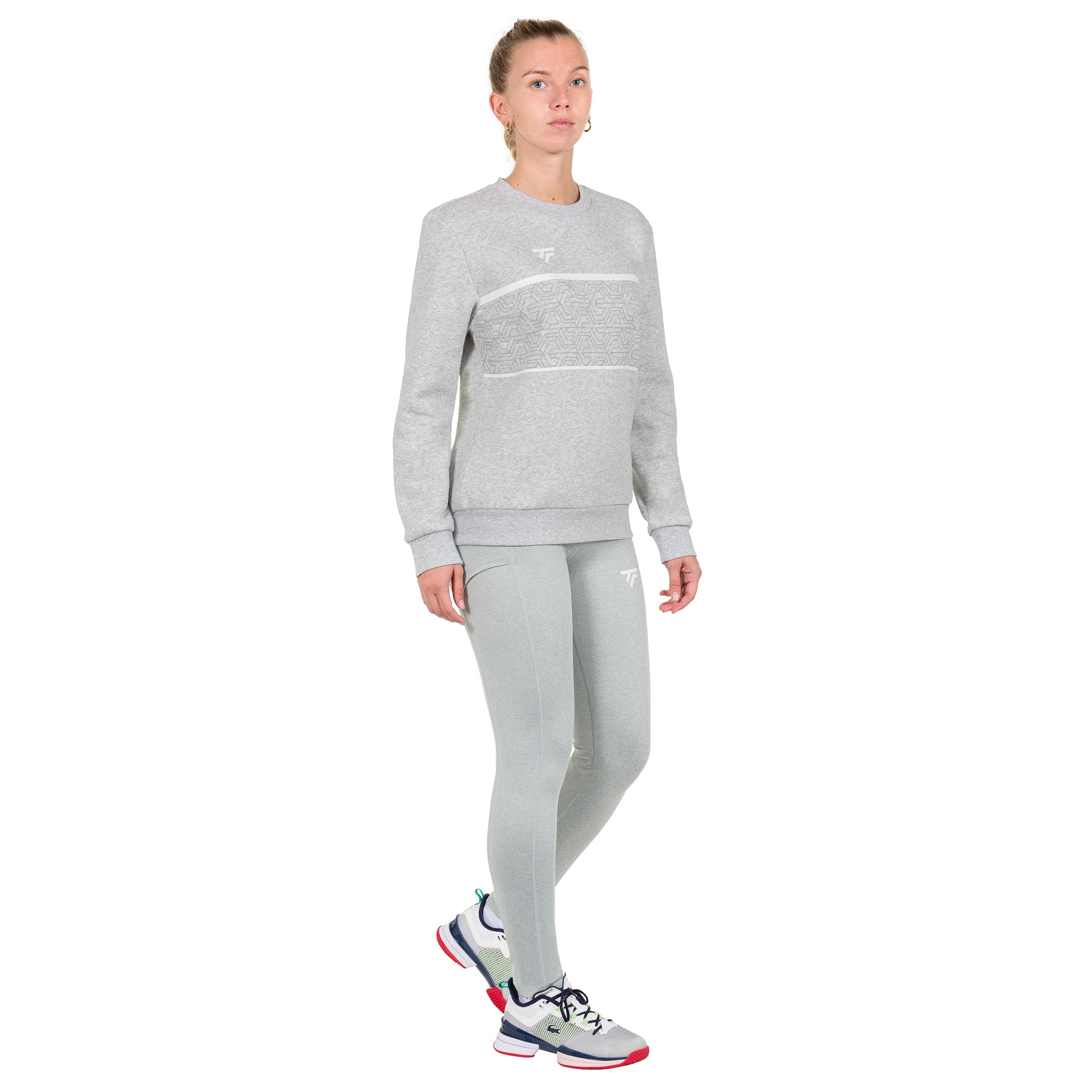 tecnifibre-team-sweat-silver-femme-damen-sweatshirt-mit-rundhals-und-gerippten-b image 1