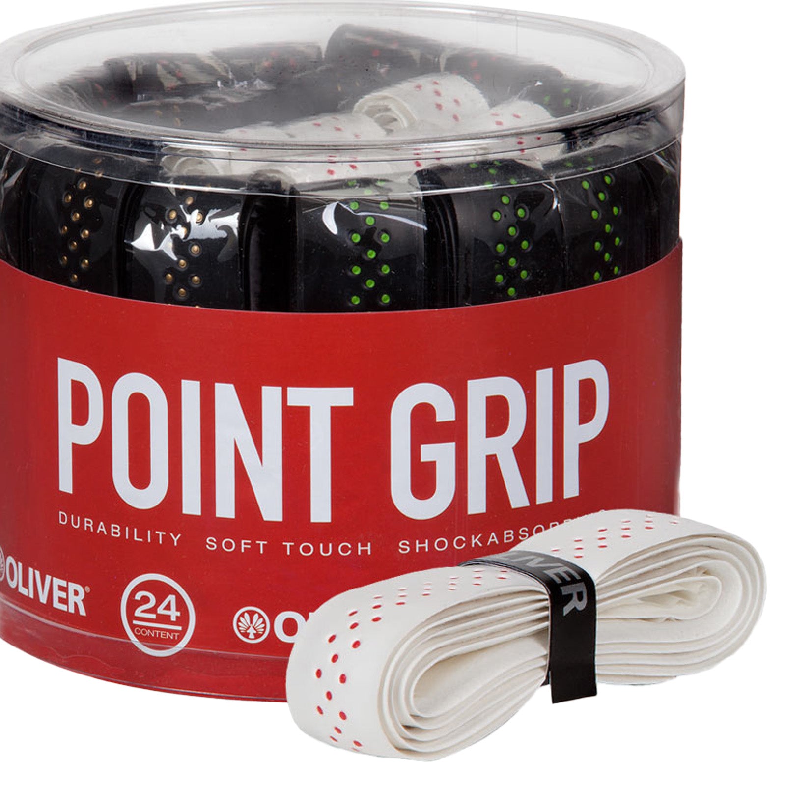 oliver-point-grip-24-box-griffb-nder-24er-set-schwarz-wei-f-r-badminton-squash image 2