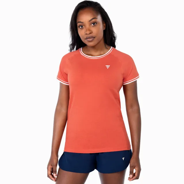tecnifibre-stretch-tee-terracotta-damen-dehnbares-tennis-t-shirt-aus-bio-baumwol image 1