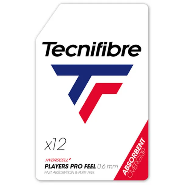 tecnifibre-players-pro-feel-blanc-12er-pack-tennis-overgrips-mit-hydrocell-techn image 1