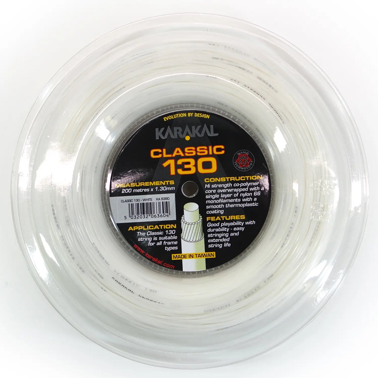 karakal-classic-130-racket-string-200-m-rolle-f-r-squash-racketball-und-tennis image 8