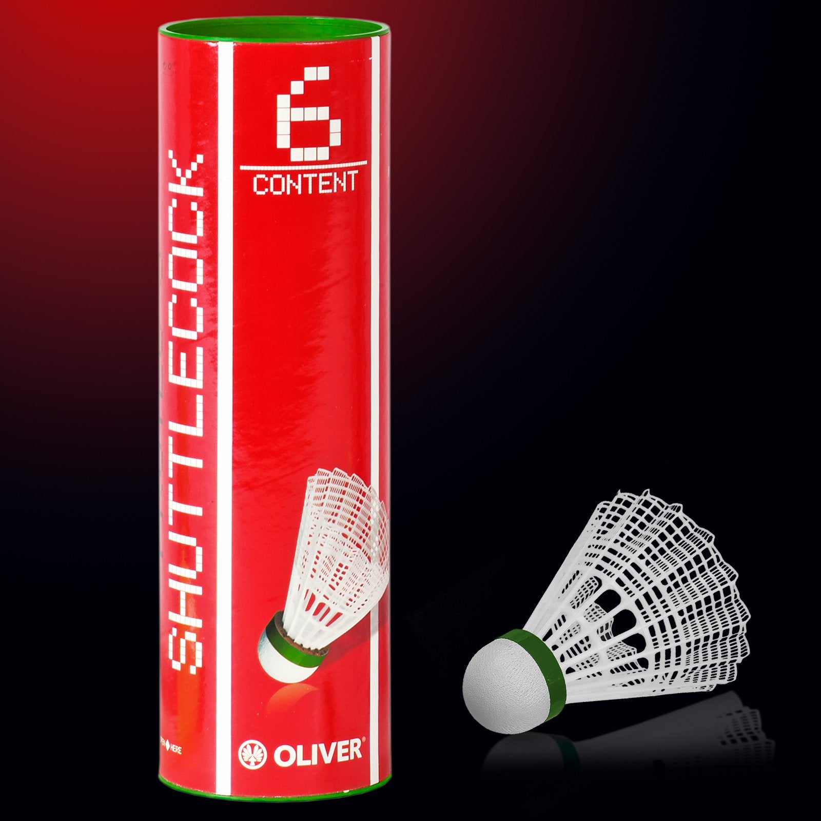 oliver-nylon-badmintonb-lle-6er-rolle-wei-gr-n-speed-slow-30 image 1