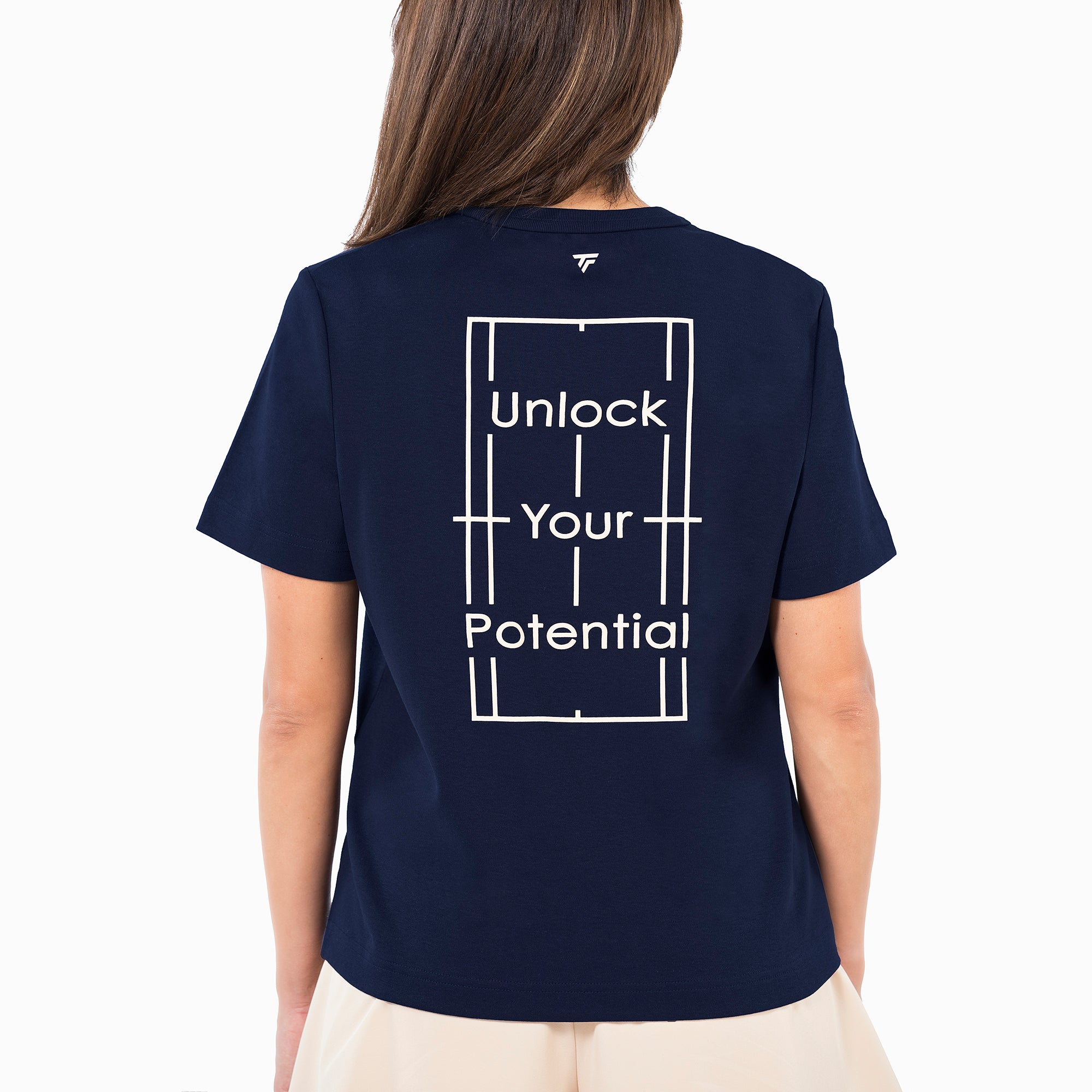 tecnifibre-t-shirt-graphic-tee-femme-marine-damen-tennisshirt-aus-bio-baumwolle image 2