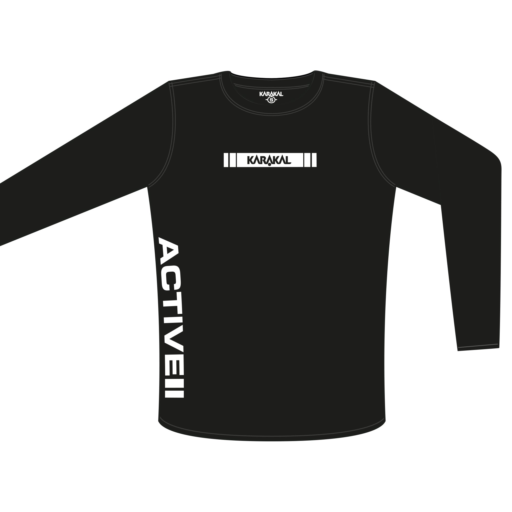karakal-active-ls-tee-2025-26-langarm-t-shirt-aus-cool-tec-schwarz-f-r-teams-und image 4