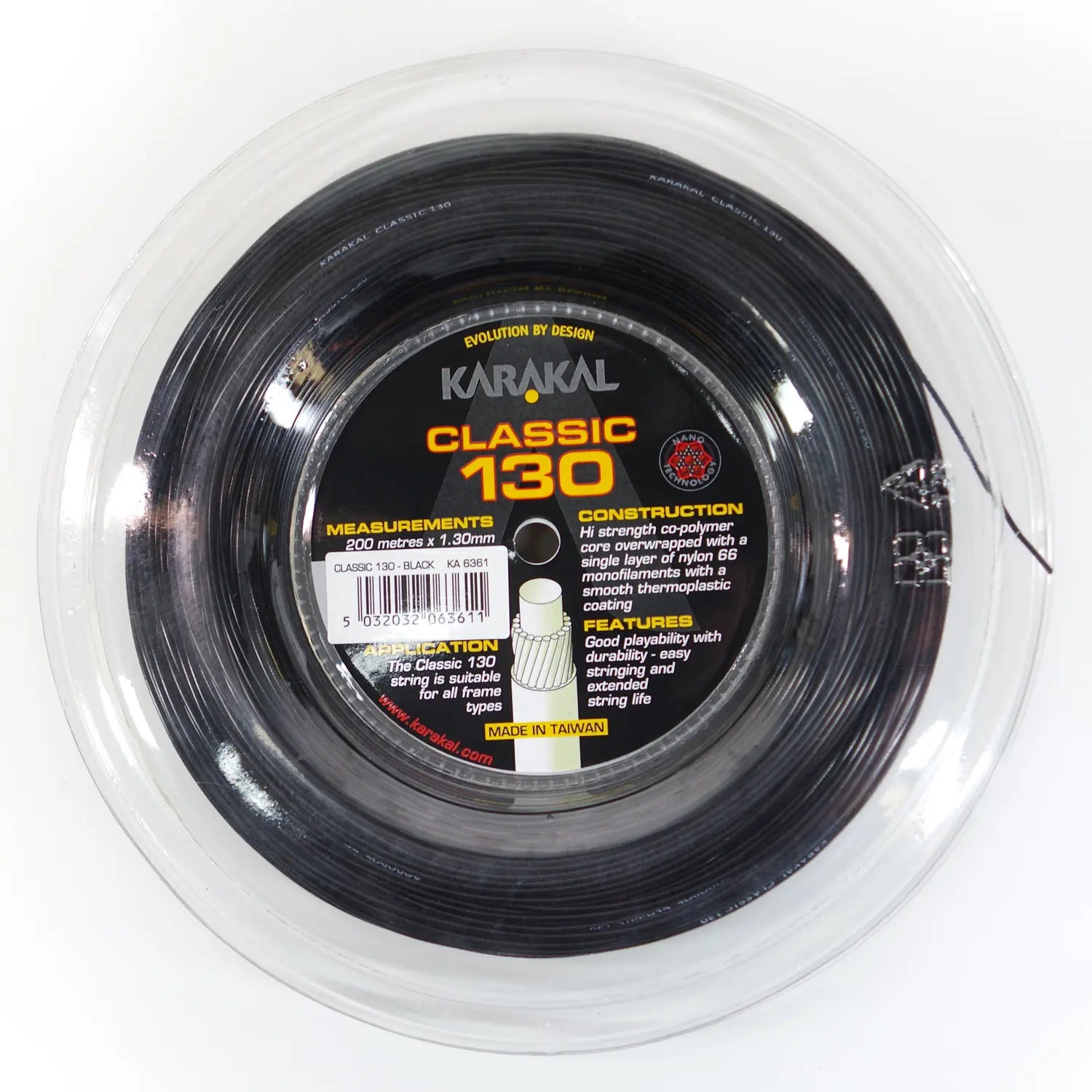 karakal-classic-130-racket-string-200-m-rolle-f-r-squash-racketball-und-tennis image 6
