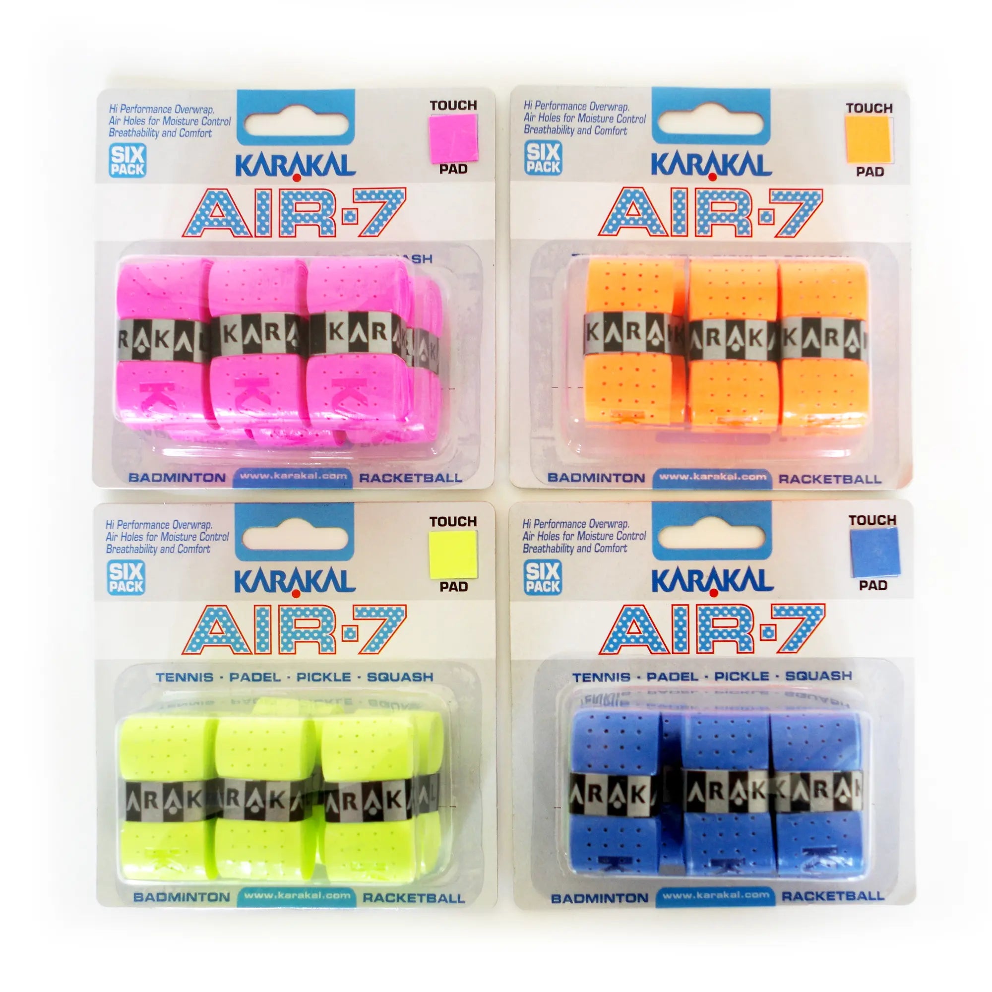 karakal-air-7-overwrap-racketgriff-6er-pack-f-r-alle-racketsportarten image 2