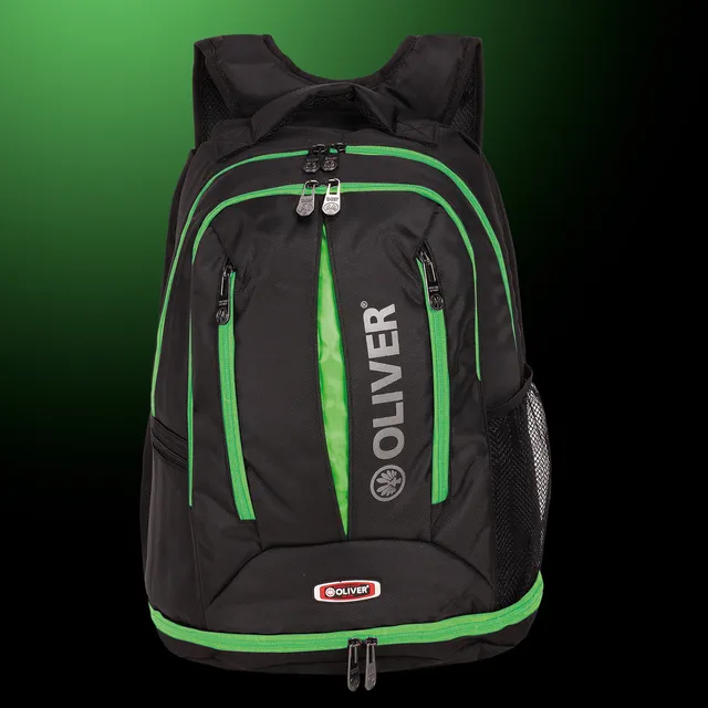 oliver-backpack-ts-black-green-sportrucksack-34x23x43-cm image 1