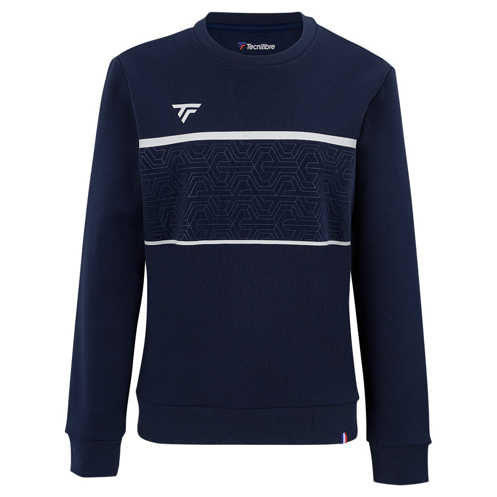 tecnifibre-team-sweat-marine-damen-sweatshirt-mit-rundhals-und-gerippten-b-ndche image 1
