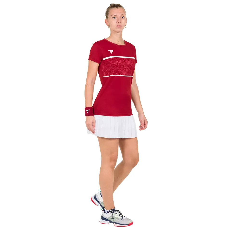 tecnifibre-team-tech-tee-cardinal-damen-sportshirt-mit-logo image 1