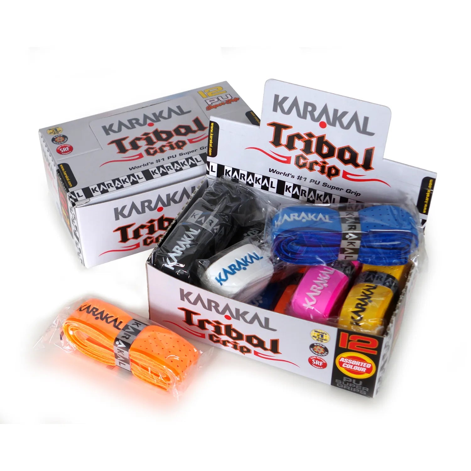 karakal-pu-super-tribal-grip-box-mit-12-griffb-ndern-f-r-squash-tennis-badminton image 2