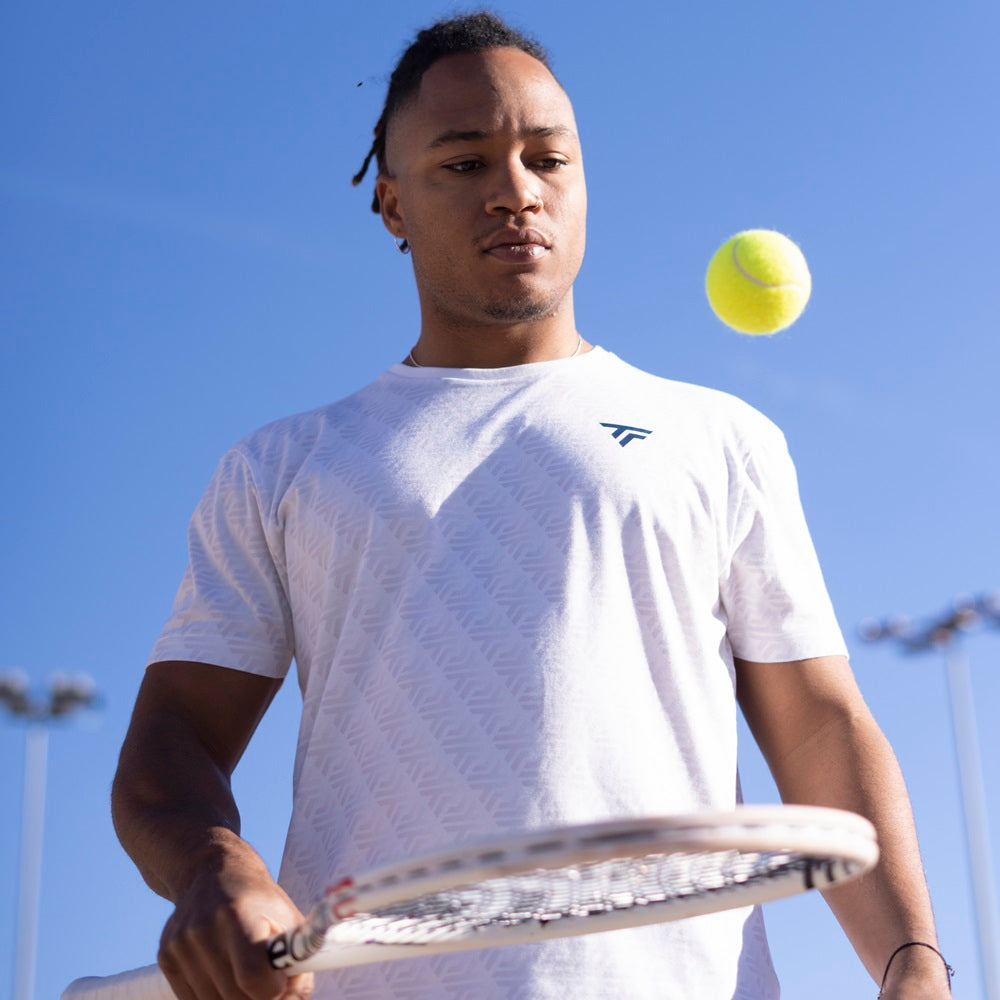 tecnifibre-graphic-tee-white-2024-herren-t-shirt-mit-tricolore-band-gerade-passf image 6