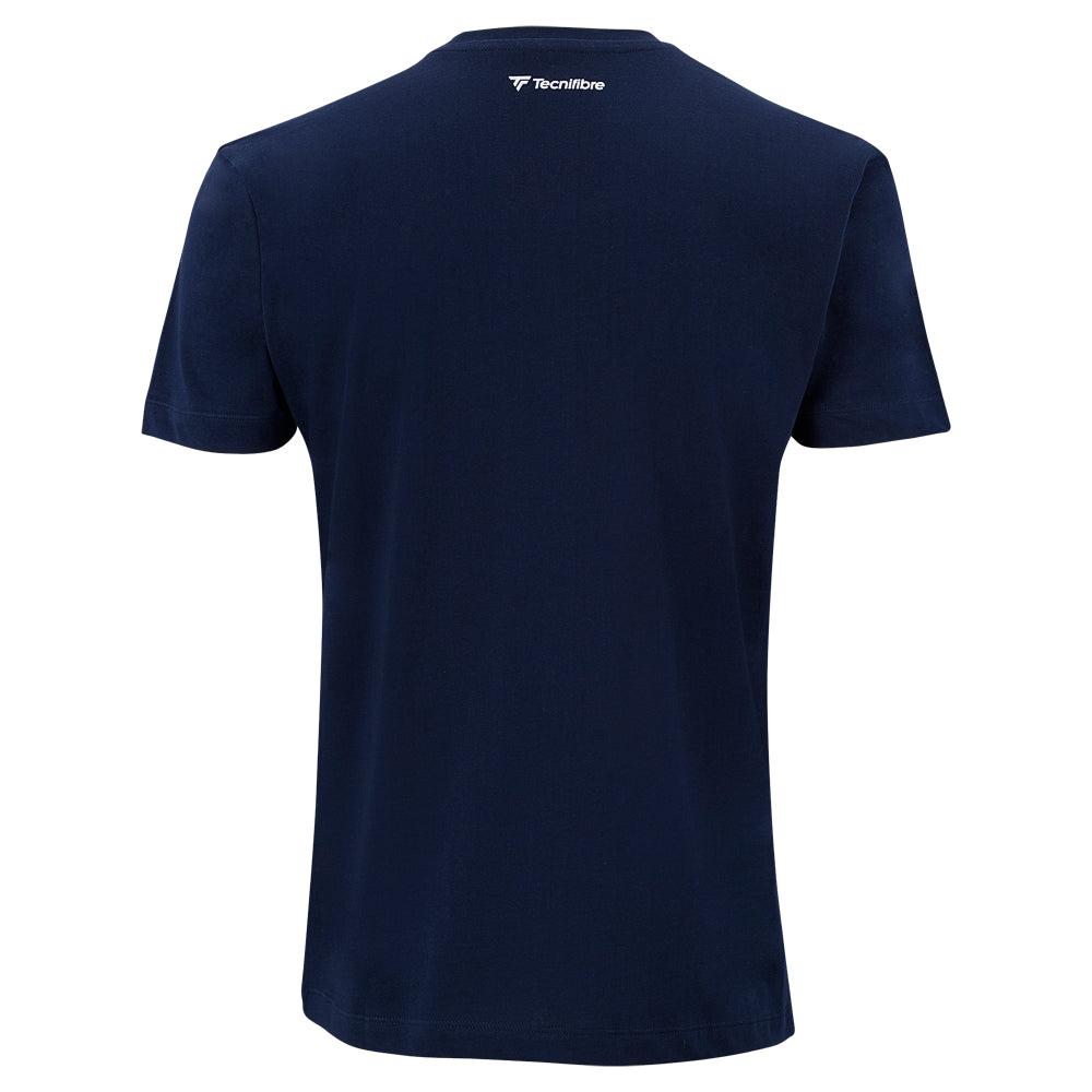 tecnifibre-team-cotton-tee-marine-herren-tennis-shirt-mit-tricolore-ribbon image 3