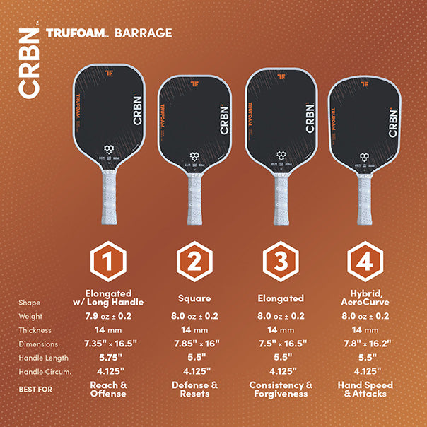 crbn-trufoam-barrage-pickleball-schl-ger-elongated-long-handle image 7